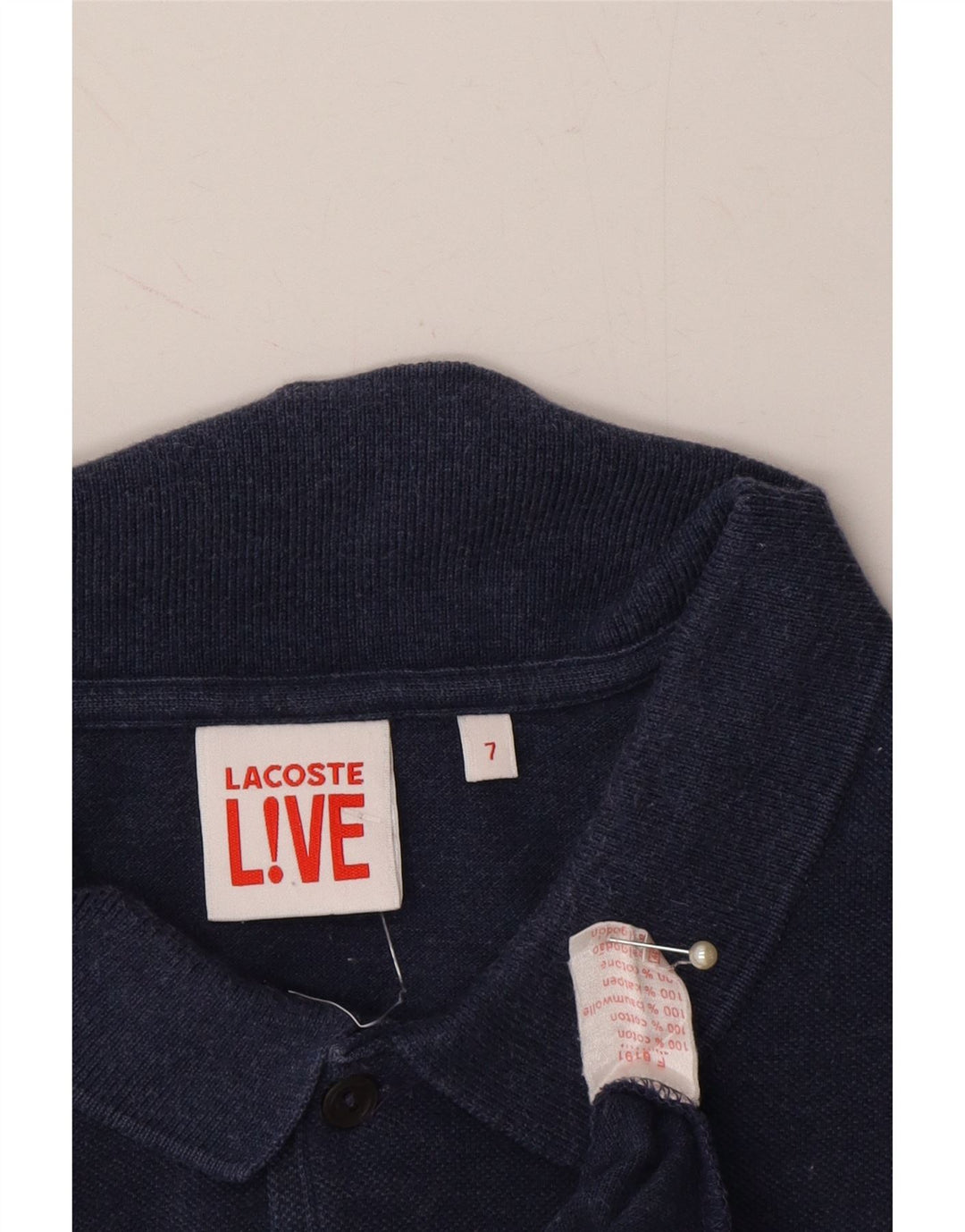 LACOSTE Mens Polo Shirt Size 7 2XL Navy Blue Cotton Vintage Lacoste and Second-Hand Lacoste from Messina Hembry 