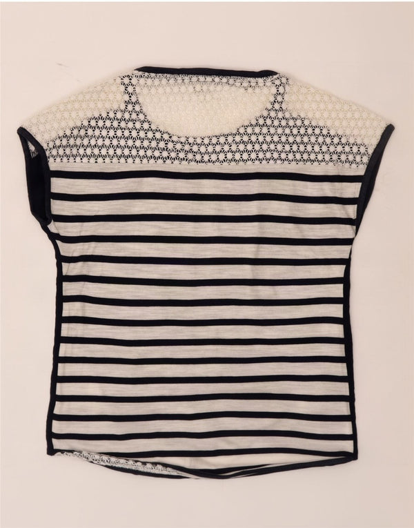 Tommy Hilfiger Damebluse Top UK 6 XS Marineblå Colourblock Viscose