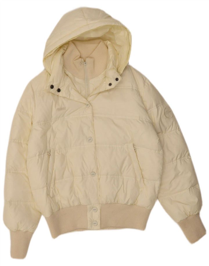 KOCCA Polstret hættejakke til kvinder UK 18 XL Off White Polyamid