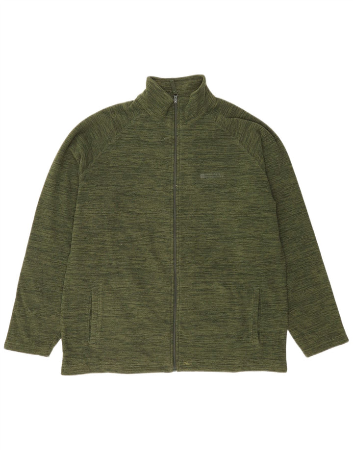 Mountain Warehouse Herre Fleecejakke UK 42 XL Grøn Flecked Polyester