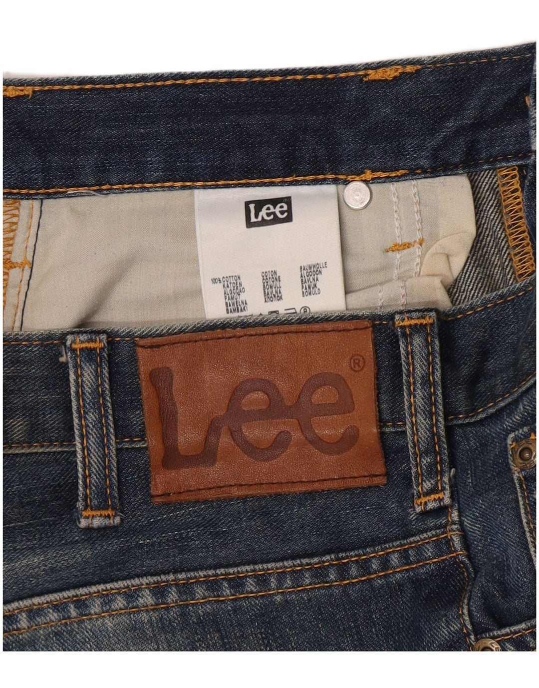 Lee Herre Knox Straight Jeans W30 L32 Blå Bomuld