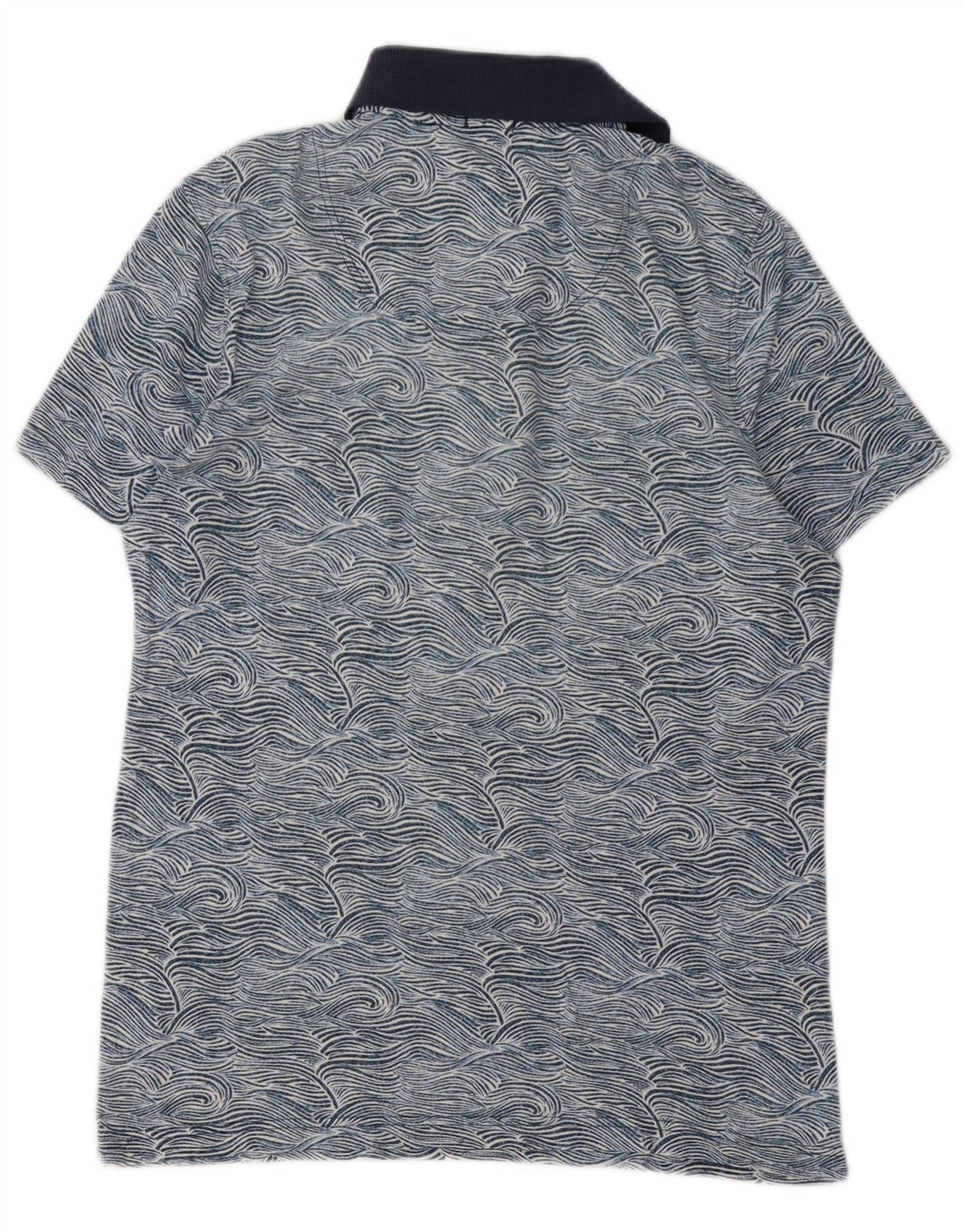 Abercrombie & Fitch Herre Muscle Abstrakt mønster Polo Shirt Medium Blue