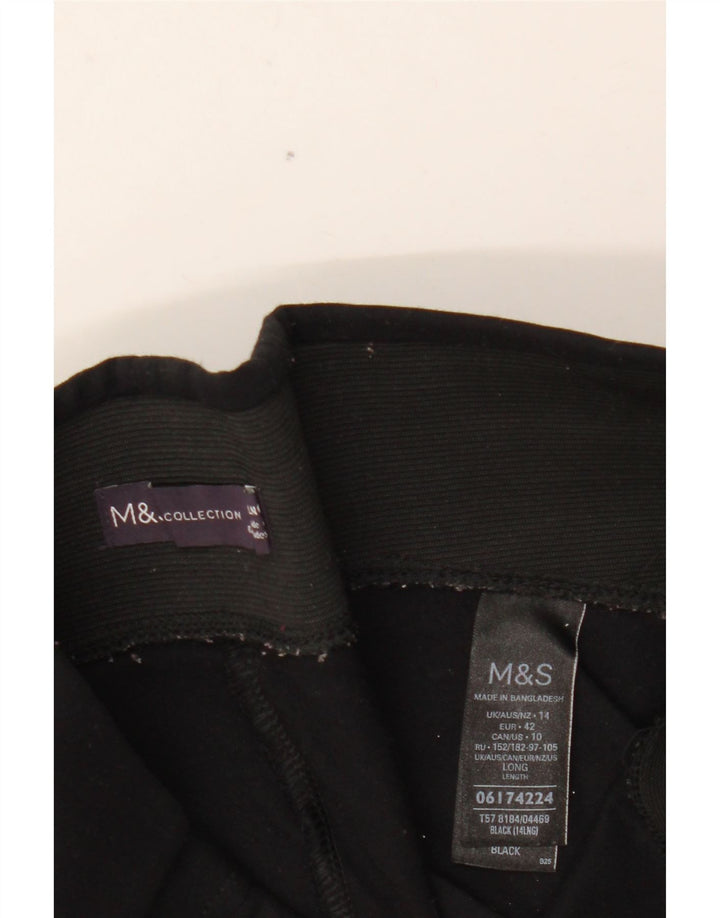 MARKS & SPENCER Leggings til kvinder UK 14 Stor sort viskose