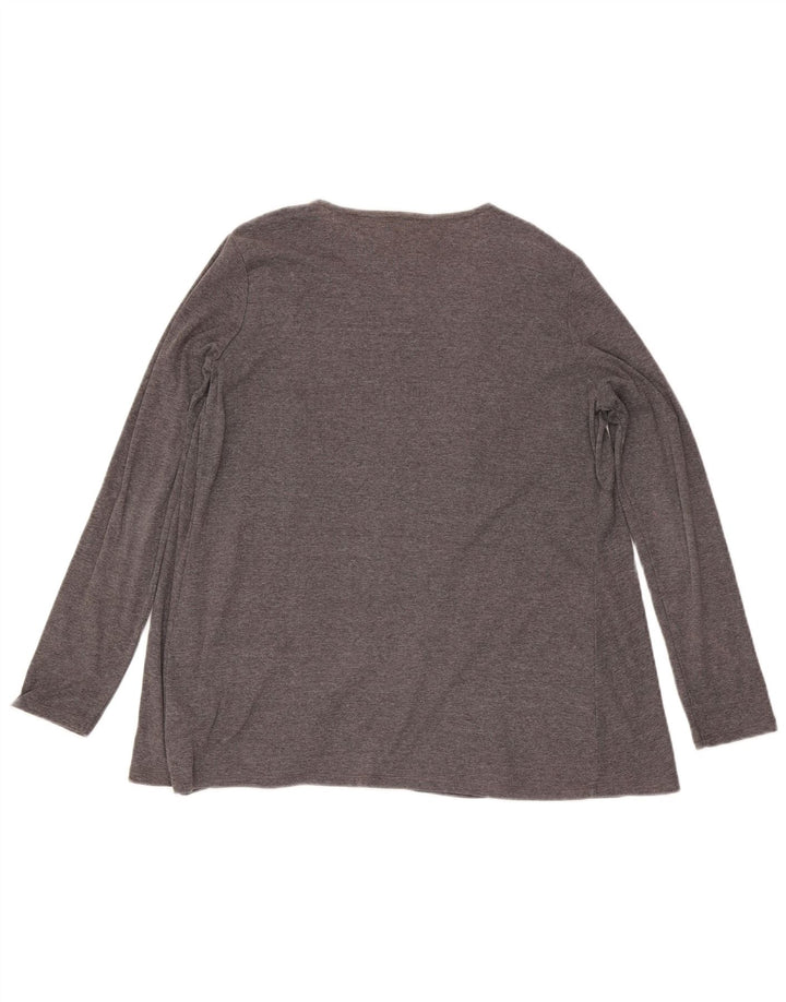 Marks & Spencer Dame Longline Cardigan Sweater UK 14 Medium Grey