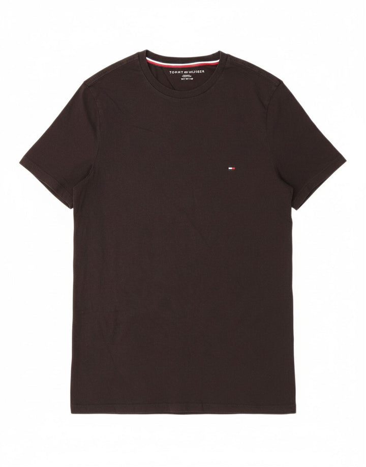 TOMMY HILFIGER Mens T-Shirt Top XS Black Cotton