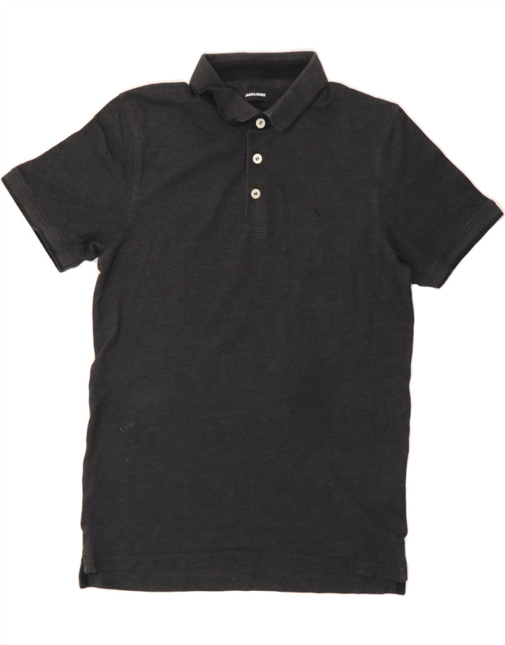 JACK & JONES Mens Polo Shirt Large Grey Cotton Vintage Jack & Jones and Second-Hand Jack & Jones from Messina Hembry 
