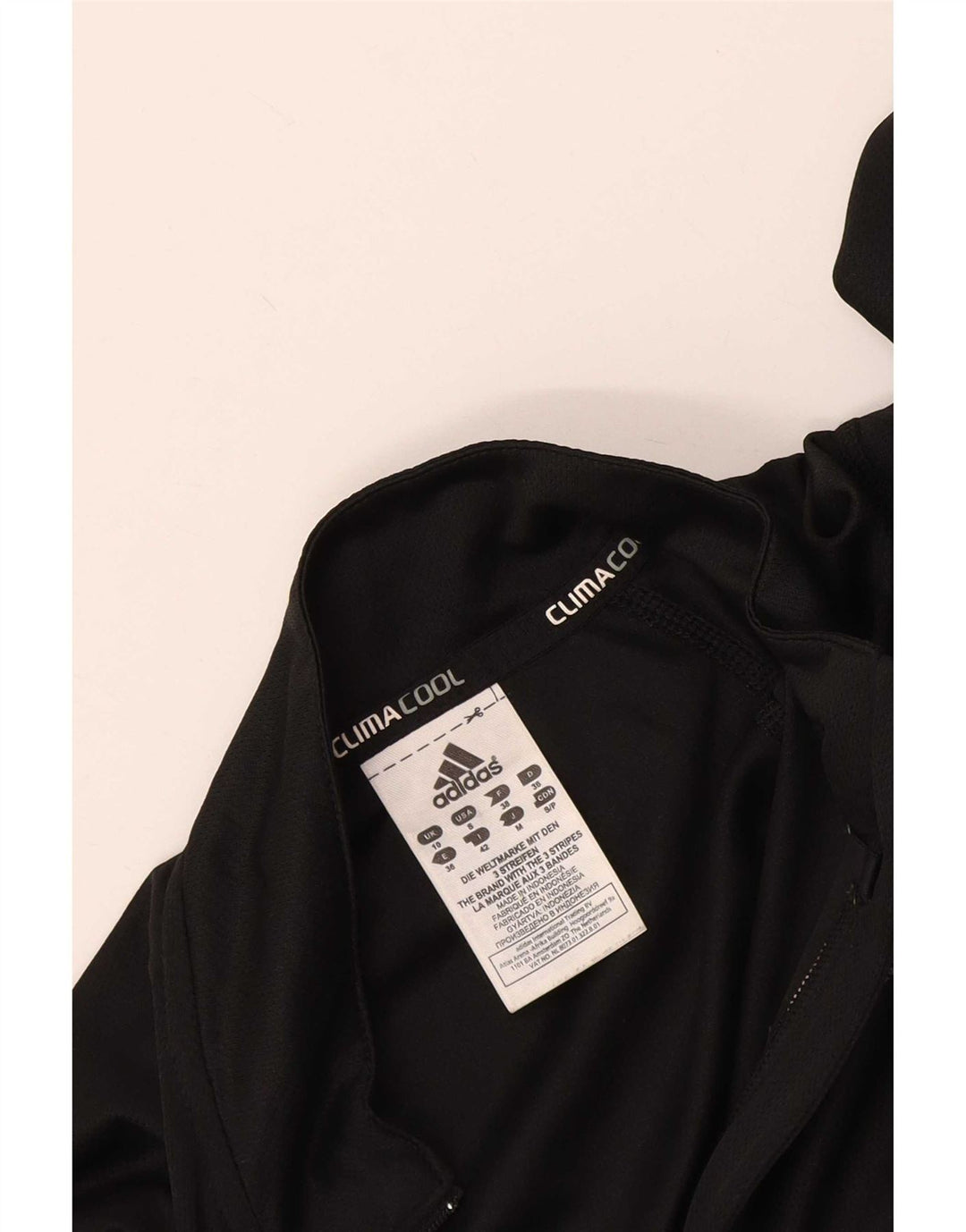 Adidas Dame Climacool Pullover med lynlås-hals Træningsdragt Top UK 10 Small Black