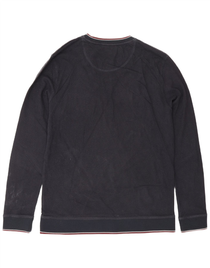 Jules herre rund hals sweater stor marineblå bomuld