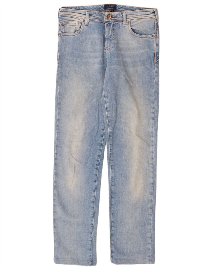 ARMANI Lige jeans til kvinder W24 L29 Blå