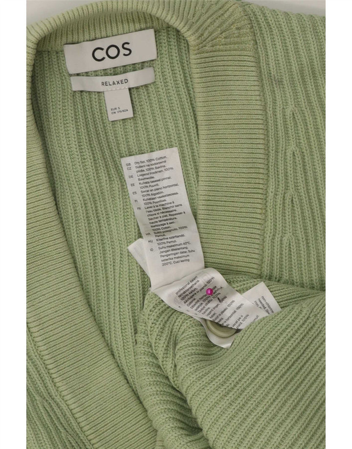 Cos Herre Relaxed Fit Cardigan Sweater Lille Grøn Bomuld