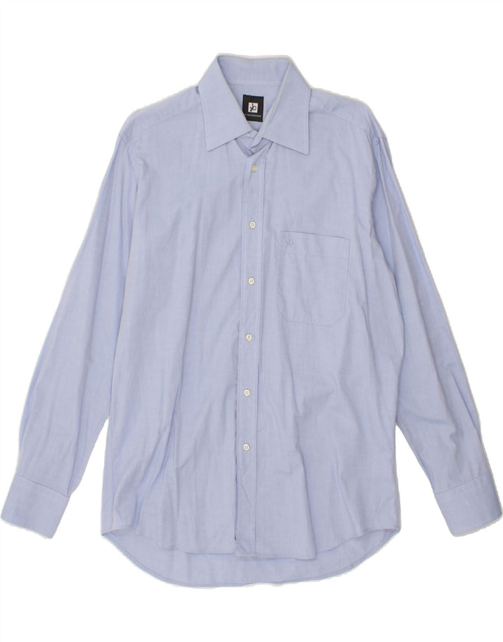 ROCCOBAROCCO Mens Shirt Size 16 Large Blue Cotton Vintage Roccobarocco and Second-Hand Roccobarocco from Messina Hembry 