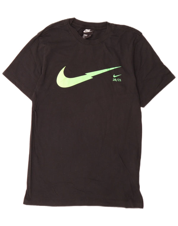Nike Herre Standard Fit Grafisk T-shirt Top Lille sort bomuld