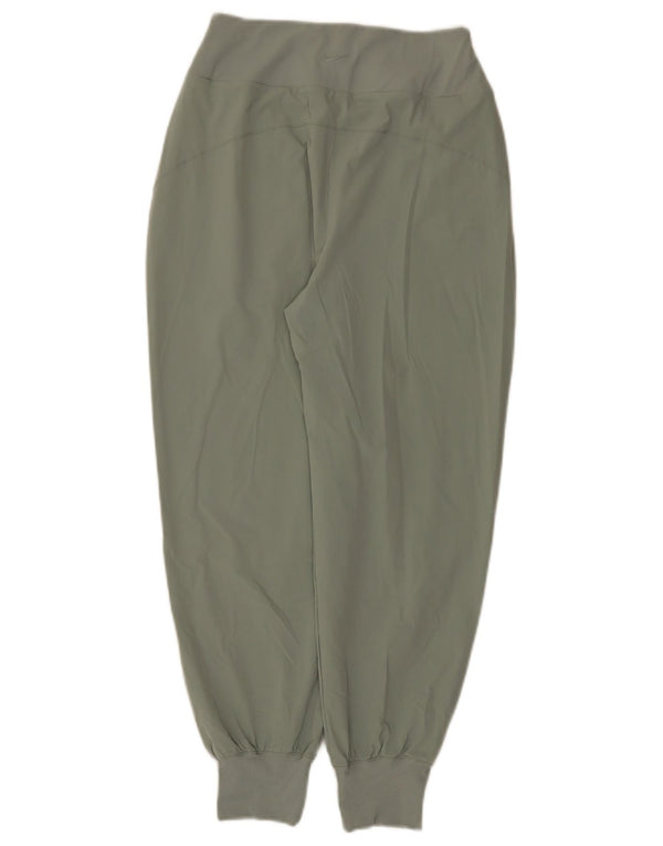Nike Dame Dri Fit Crop træningsdragt Bukser Joggers UK 10 Small Grå Nylon