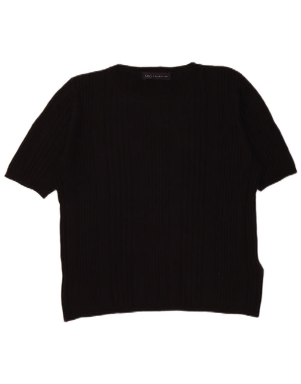 Marks & Spencer Dame sweater med rund hals DK 12 Medium Sort