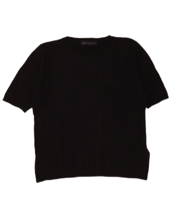 Marks & Spencer Dame sweater med rund hals DK 12 Medium Sort