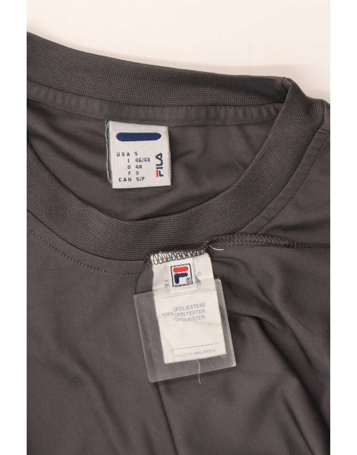 Fila Herre T-Shirt Top Lille Grå Polyester
