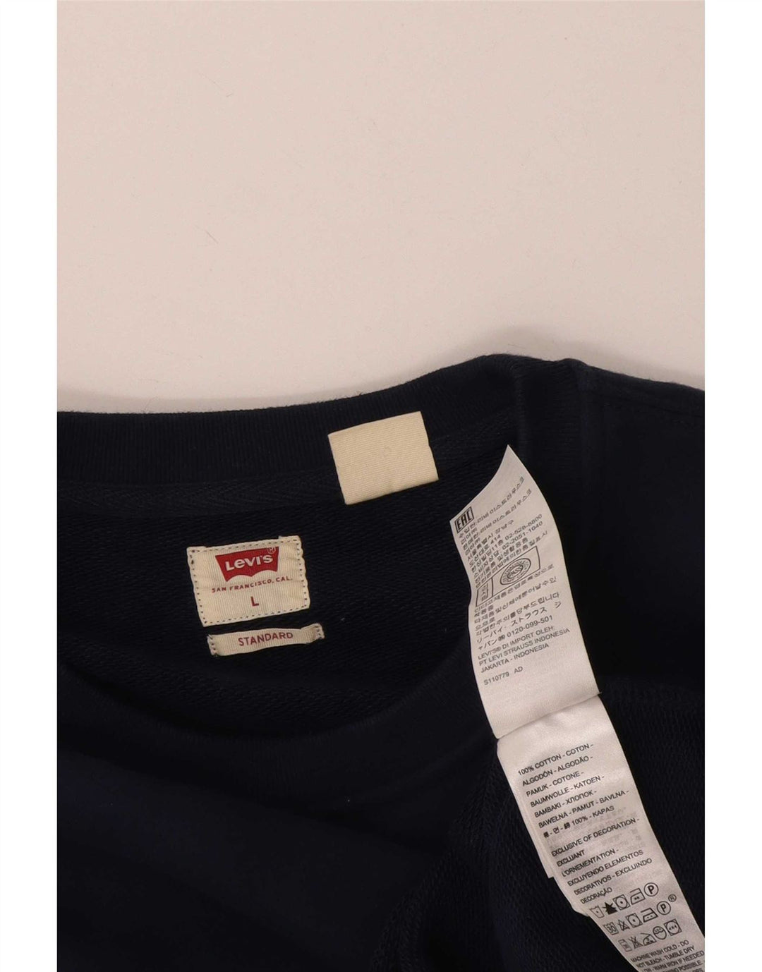 Levi's Herre Standard Sweatshirt Jumper Stor Marineblå Bomuld