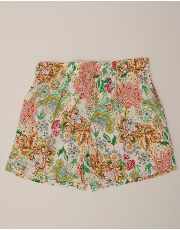 Fat Face Dame Casual Shorts UK 16 Large W34 Multicolored Floral