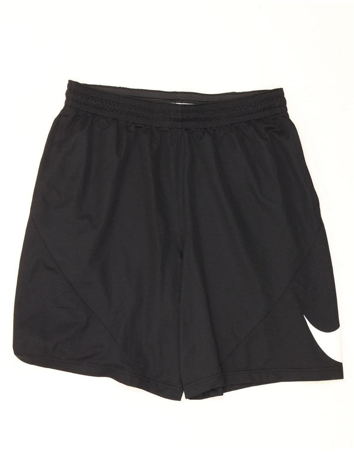 Nike Herre Dri Fit grafiske sportsshorts 2XL sort polyester