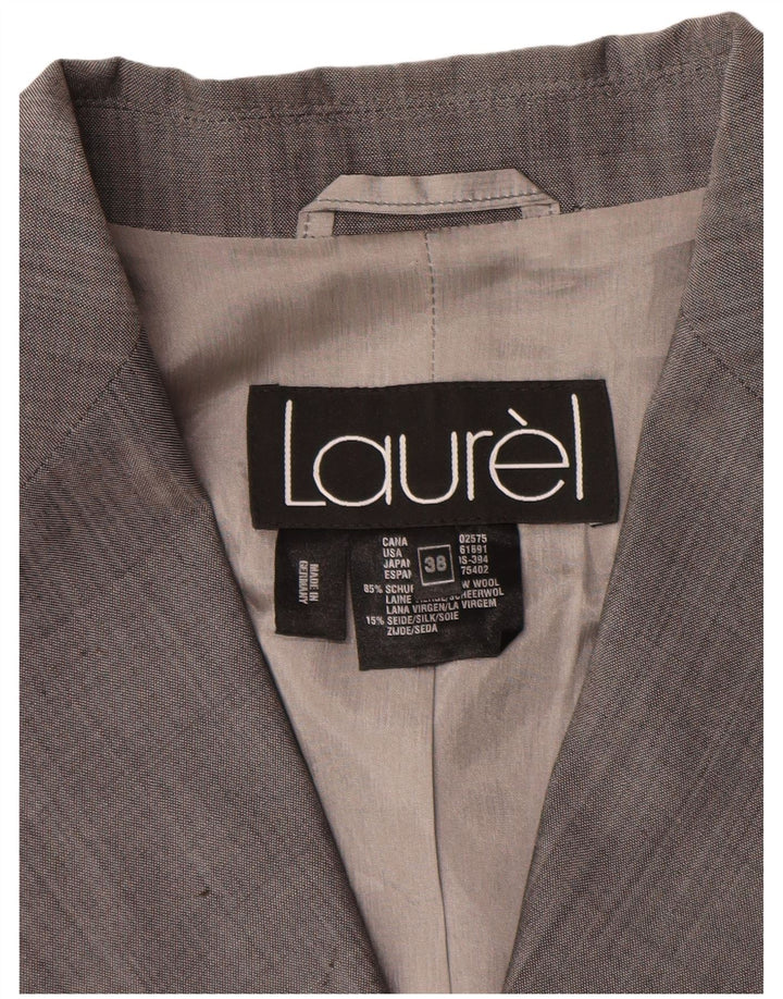 Laurel Dame Dobbeltradet Blazer Jacket EU 38 Medium Grey New Wool