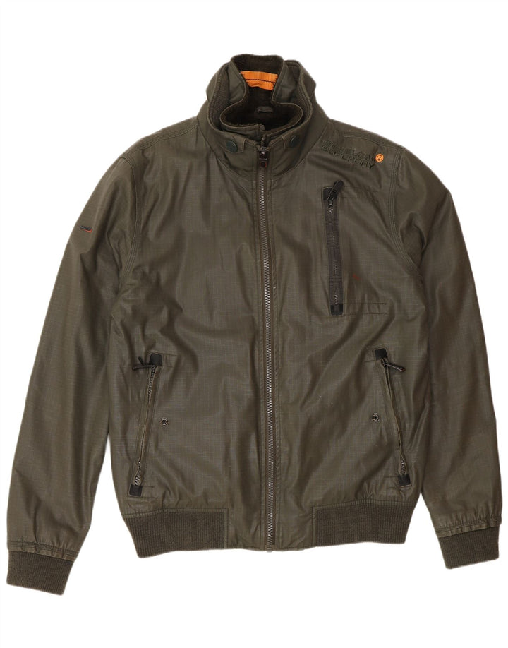 Superdry Bomberjakke til mænd UK 40 Stor Khaki Bomuld