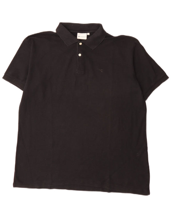 Diadora Herre Regular Fit Polo Shirt IT 54 XL Sort Bomuld