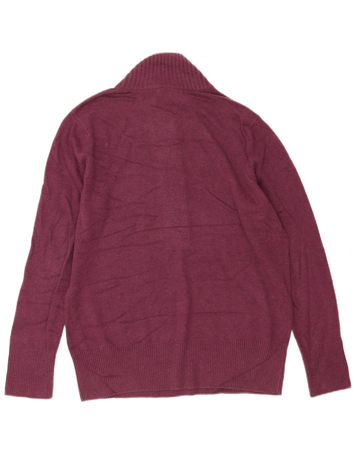 Eddie Bauer Dame Button Neck Sweater XL Bourgogne bomuld