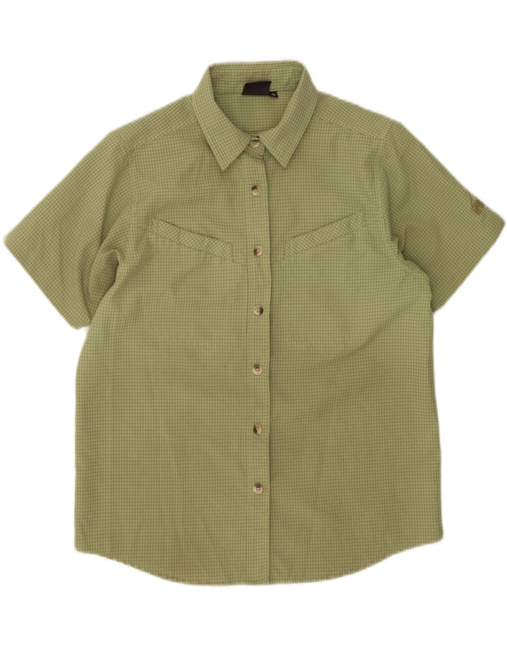 MC Kinley kortærmet skjorte til kvinder EU 38 mellemgrøn ternet polyester