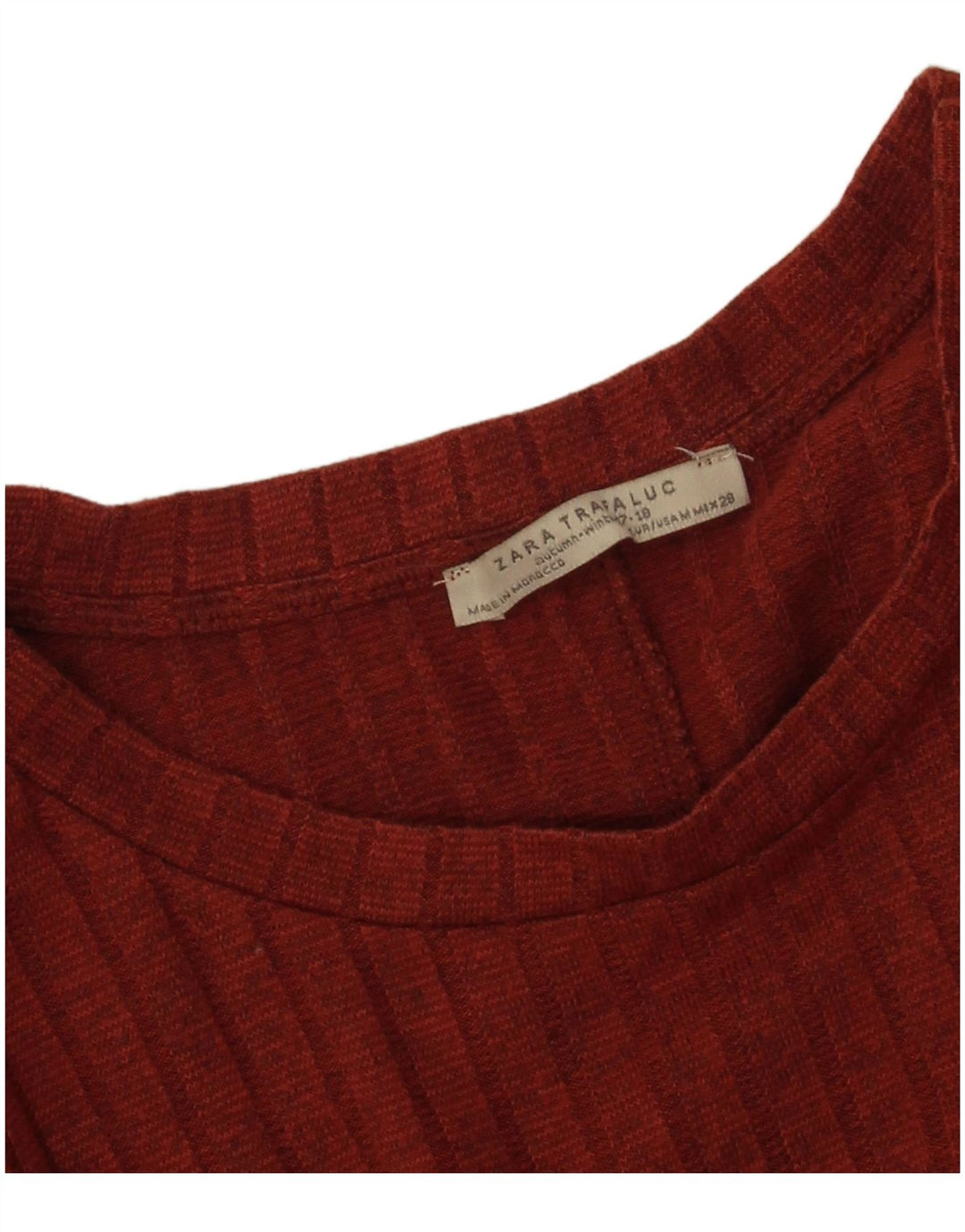 Zara Dame Trafaluc Asymmetrisk Oversized Tunika Top UK 14 Medium Maroon