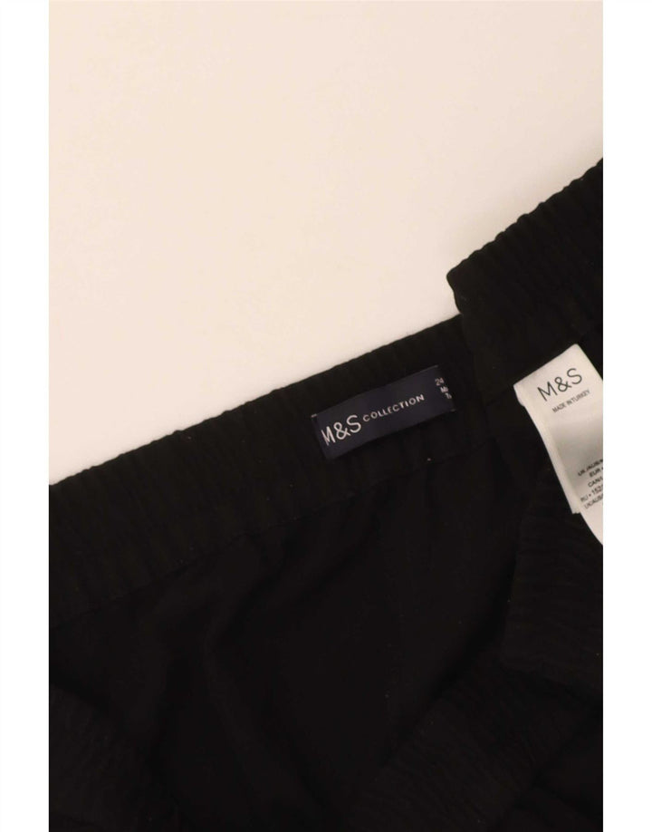 Marks & Spencer Womens Crop træningsdragt Bukser UK 24 4XL Sort Polyester