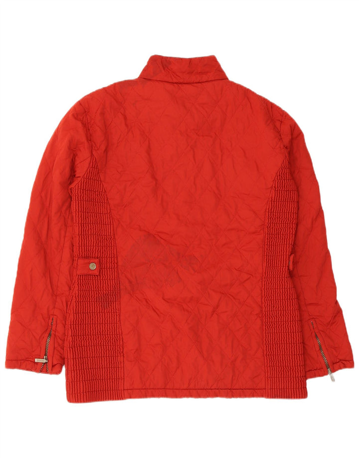 Barbour Quiltet jakke til kvinder UK 14 Stor rød polyester