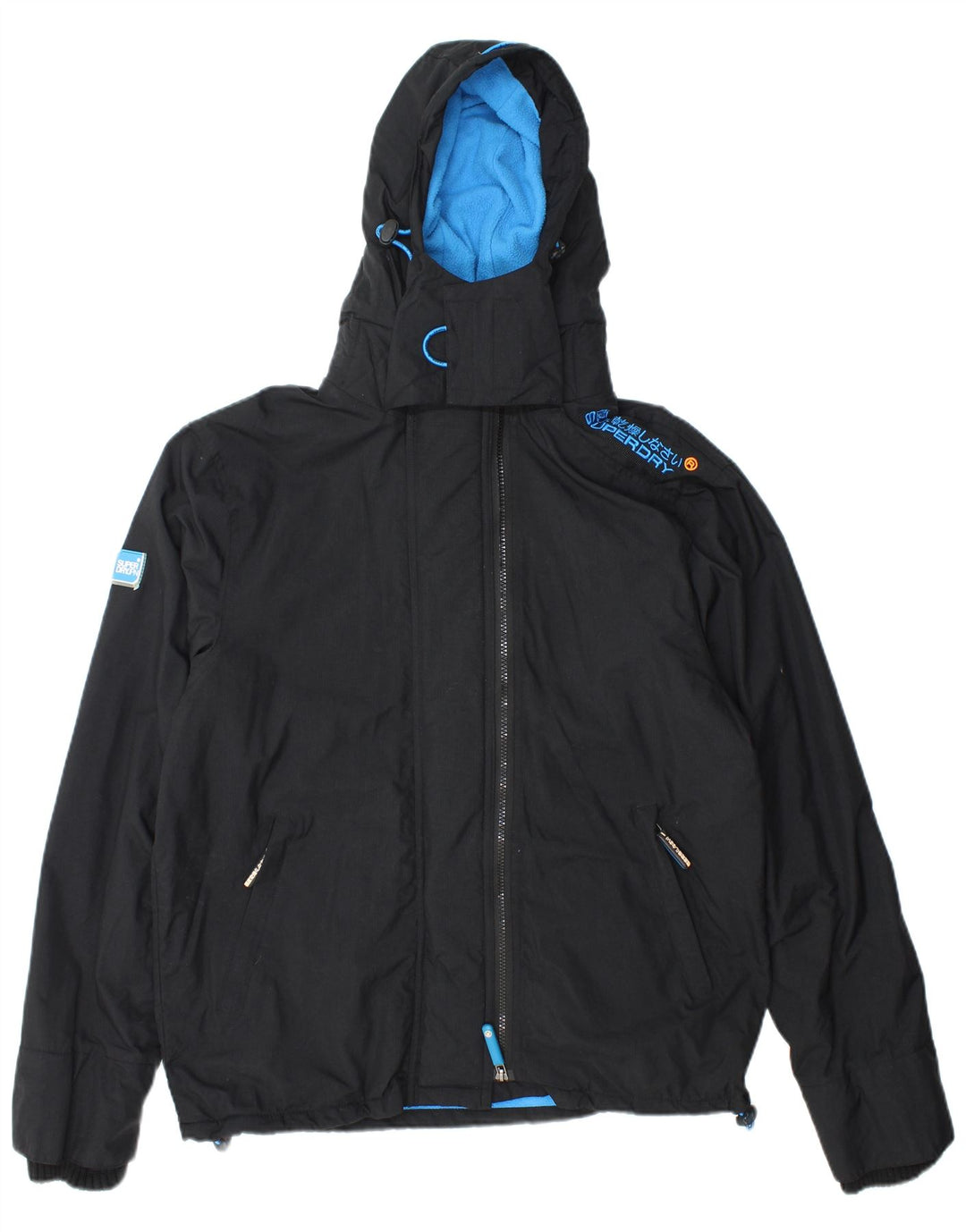 Superdry Graphic Windbreaker Jacket til kvinder UK 16 Large Black