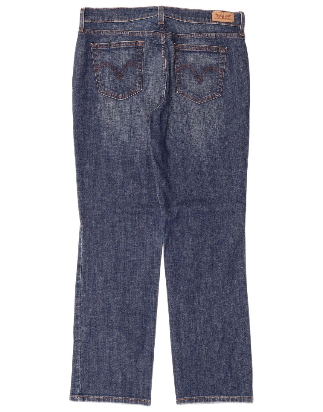 LEVI'S Dame 505 Straight Jeans US 10 Large W32 L30 Blå Bomuld