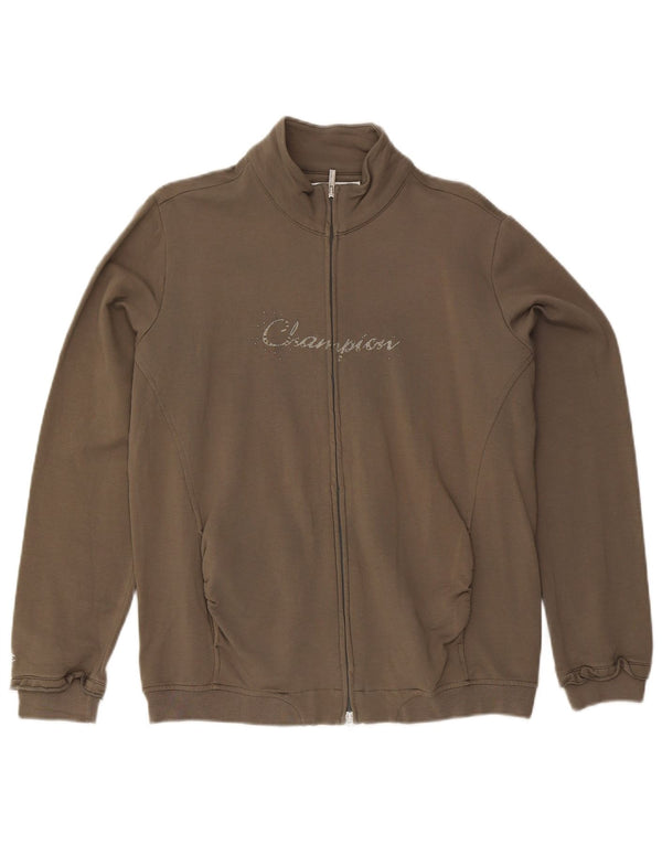 Champion Dame grafisk træningsdragt Topjakke UK 18 XL Khaki
