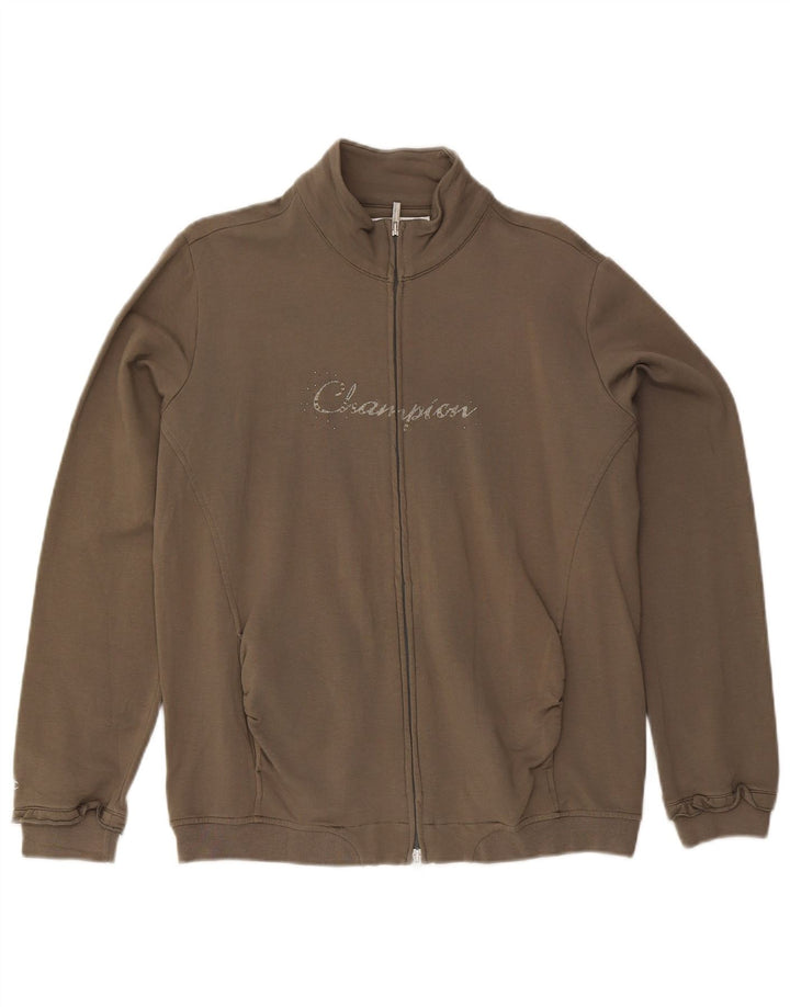 Champion Dame grafisk træningsdragt Topjakke UK 18 XL Khaki