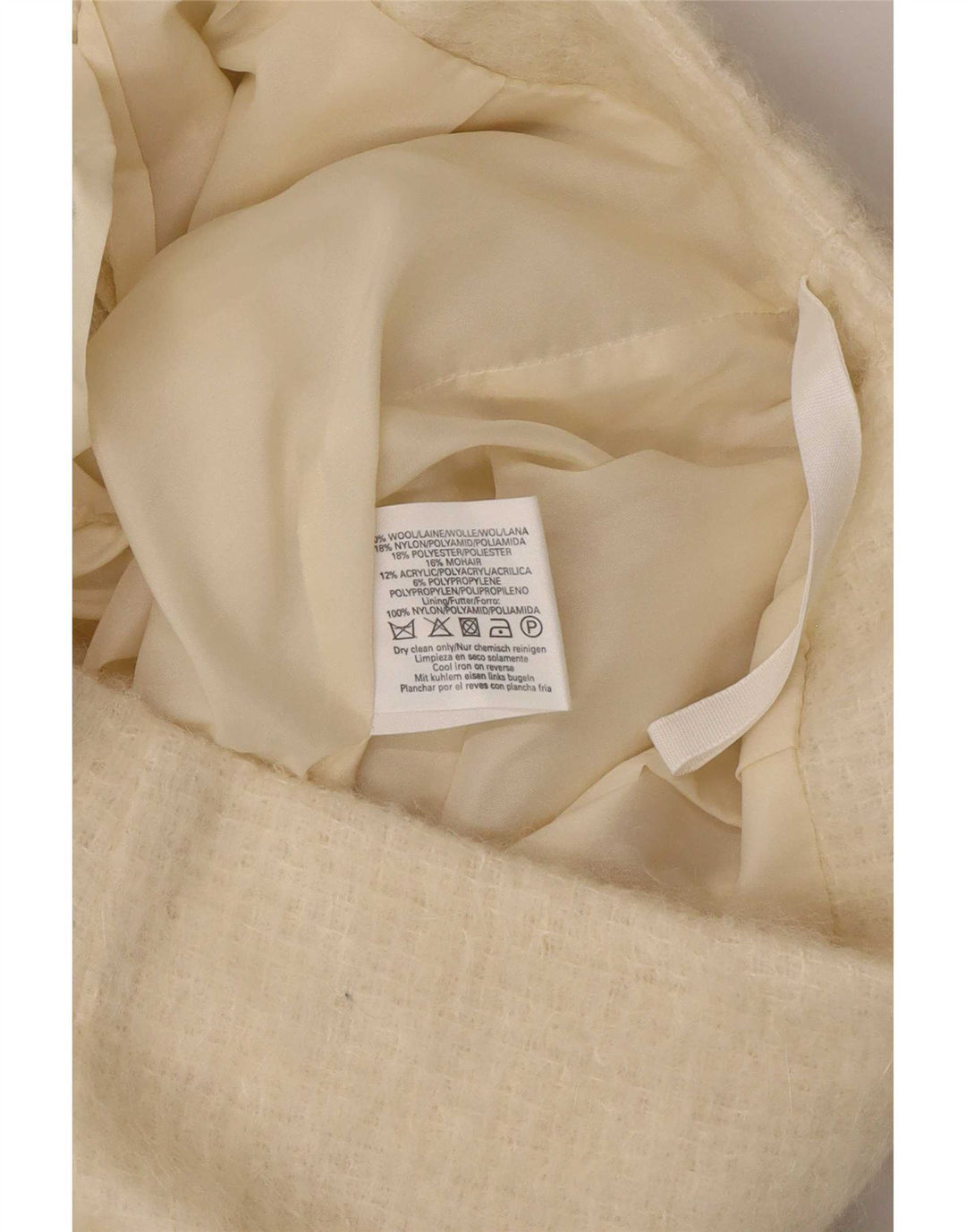 Topshop Damestrik mininederdel UK 12 Medium W28 Beige Uld