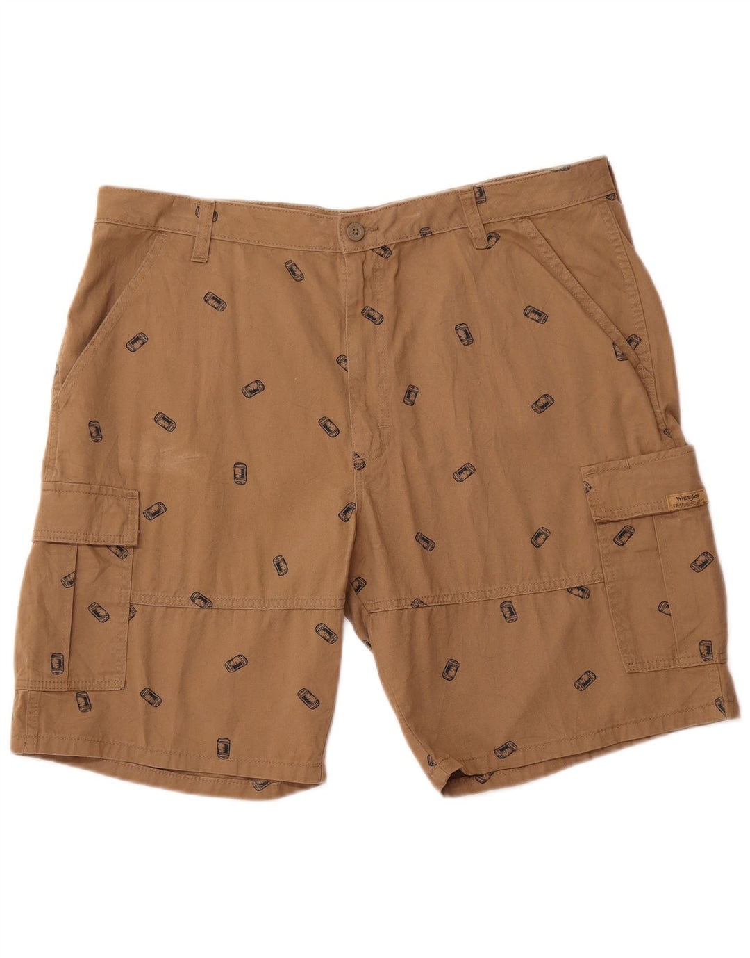 WRANGLER Grafiske Cargo Shorts til mænd W40 XL Brun Bomuld