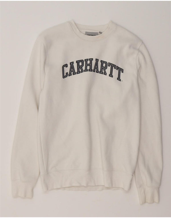CARHARTT Grafisk sweatshirt til mænd XS Hvid bomuld