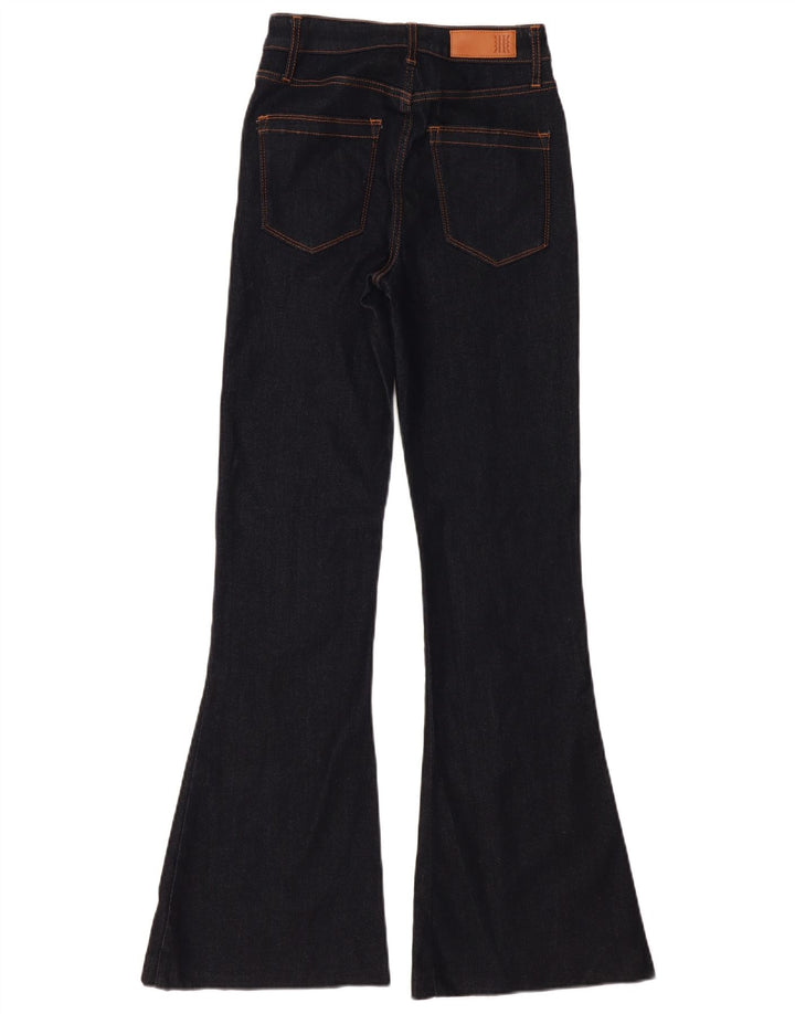 Reiss Dame Flared Jeans W27 L33 Navy Blue Viscose