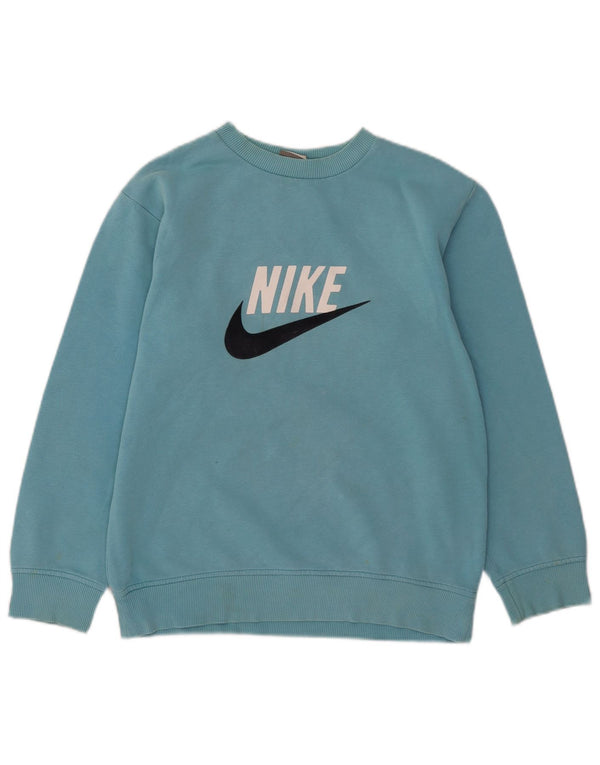 Nike Boys Graphic Sweatshirt Jumper 12-13 år Large Blue Cotton