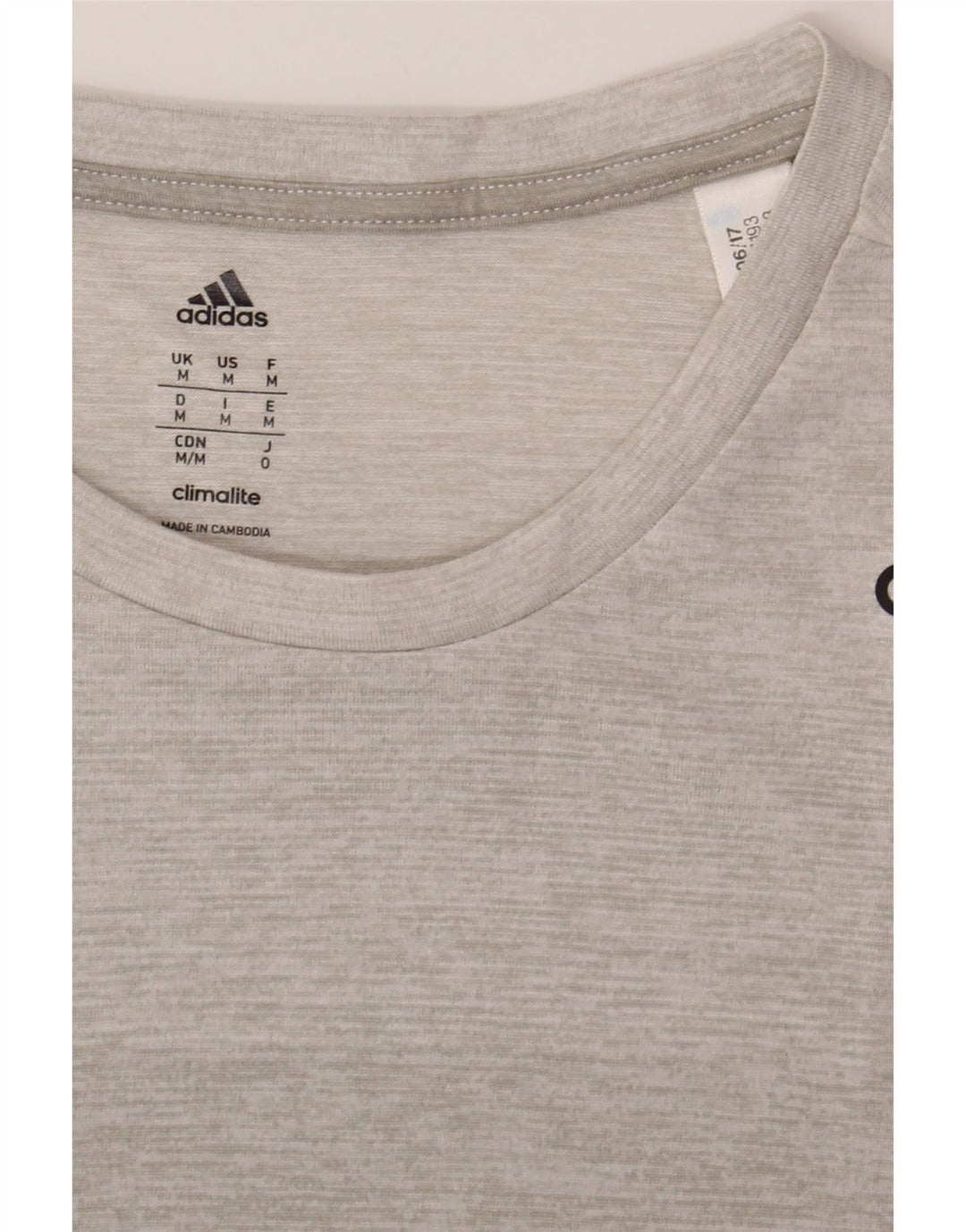ADIDAS Mens Climalite T-Shirt Top Medium Grey Polyester Vintage Adidas and Second-Hand Adidas from Messina Hembry 