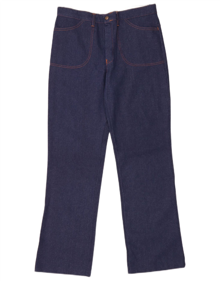 Vintage damejeans med brede ben W32 L31 marineblå