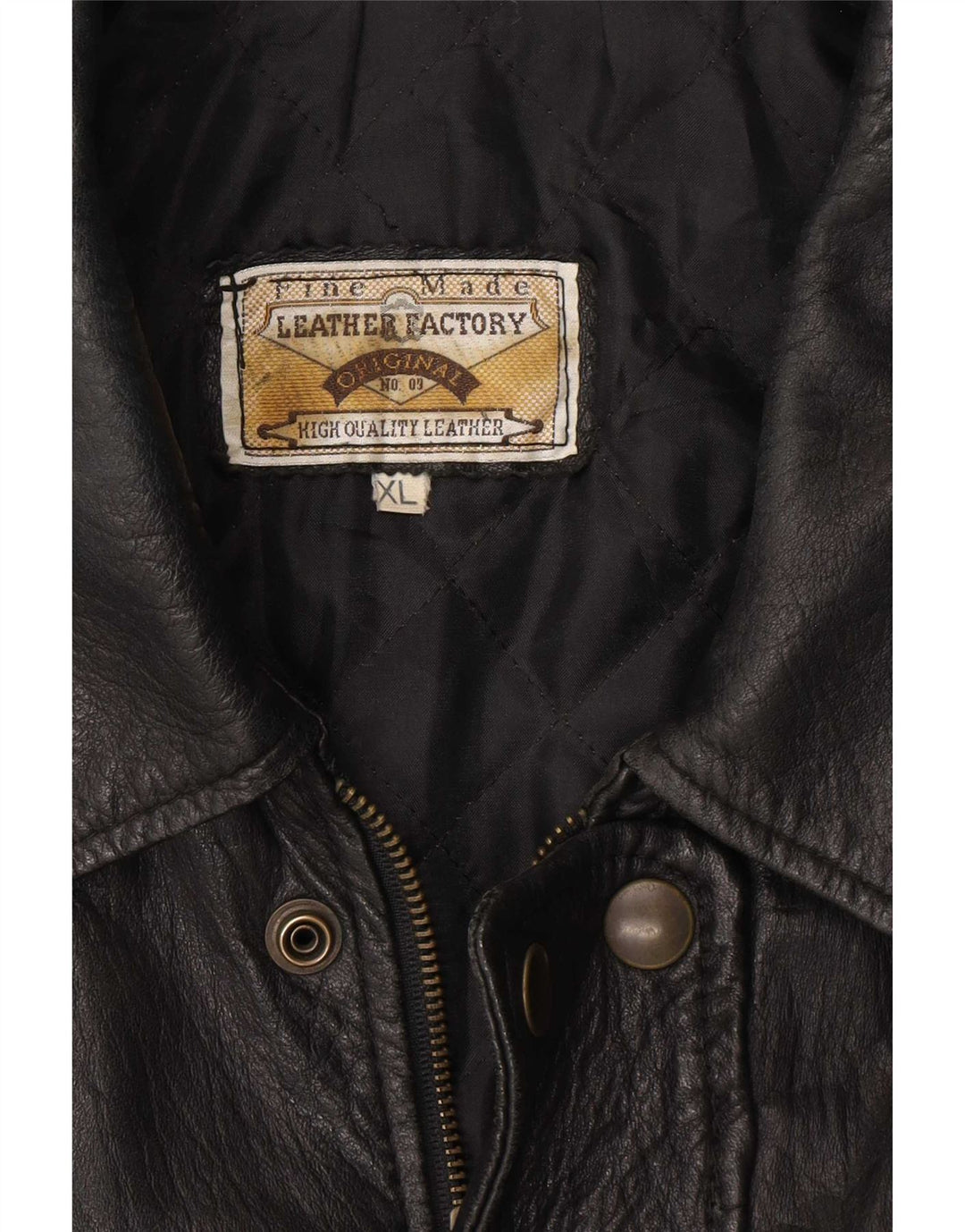 Vintage herre læderjakke UK 42 XL Sort