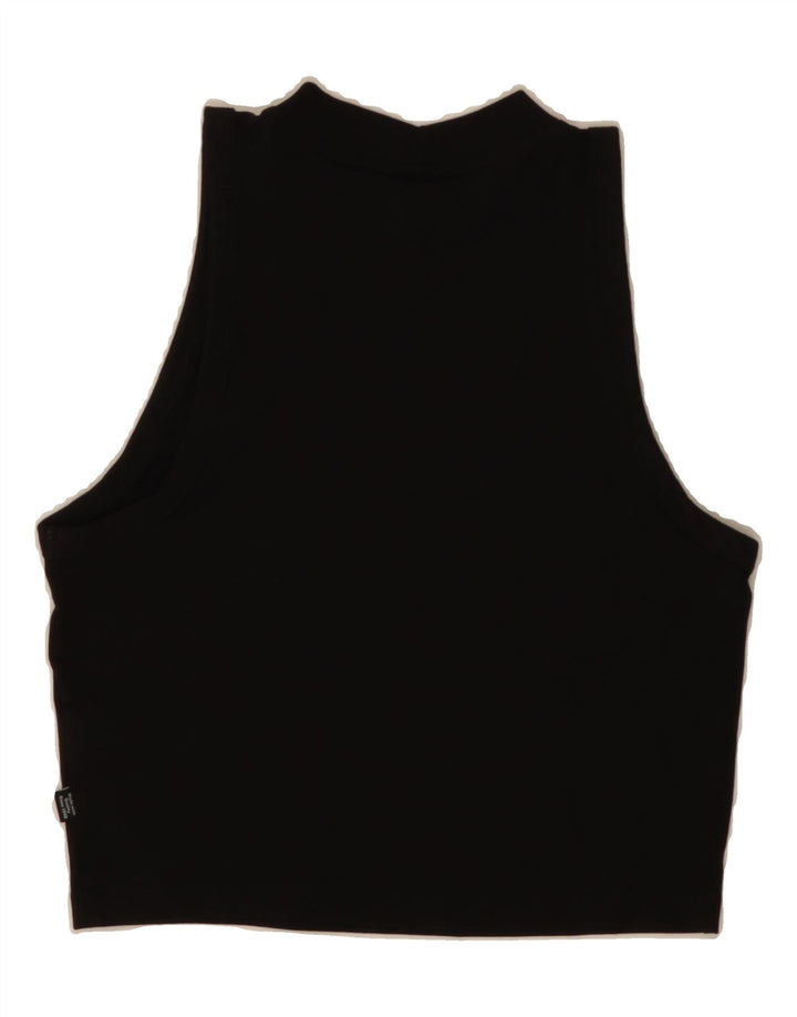 PUMA Womens Crop Graphic Vest Top UK 8 Small Black Cotton Vintage Puma and Second-Hand Puma from Messina Hembry 