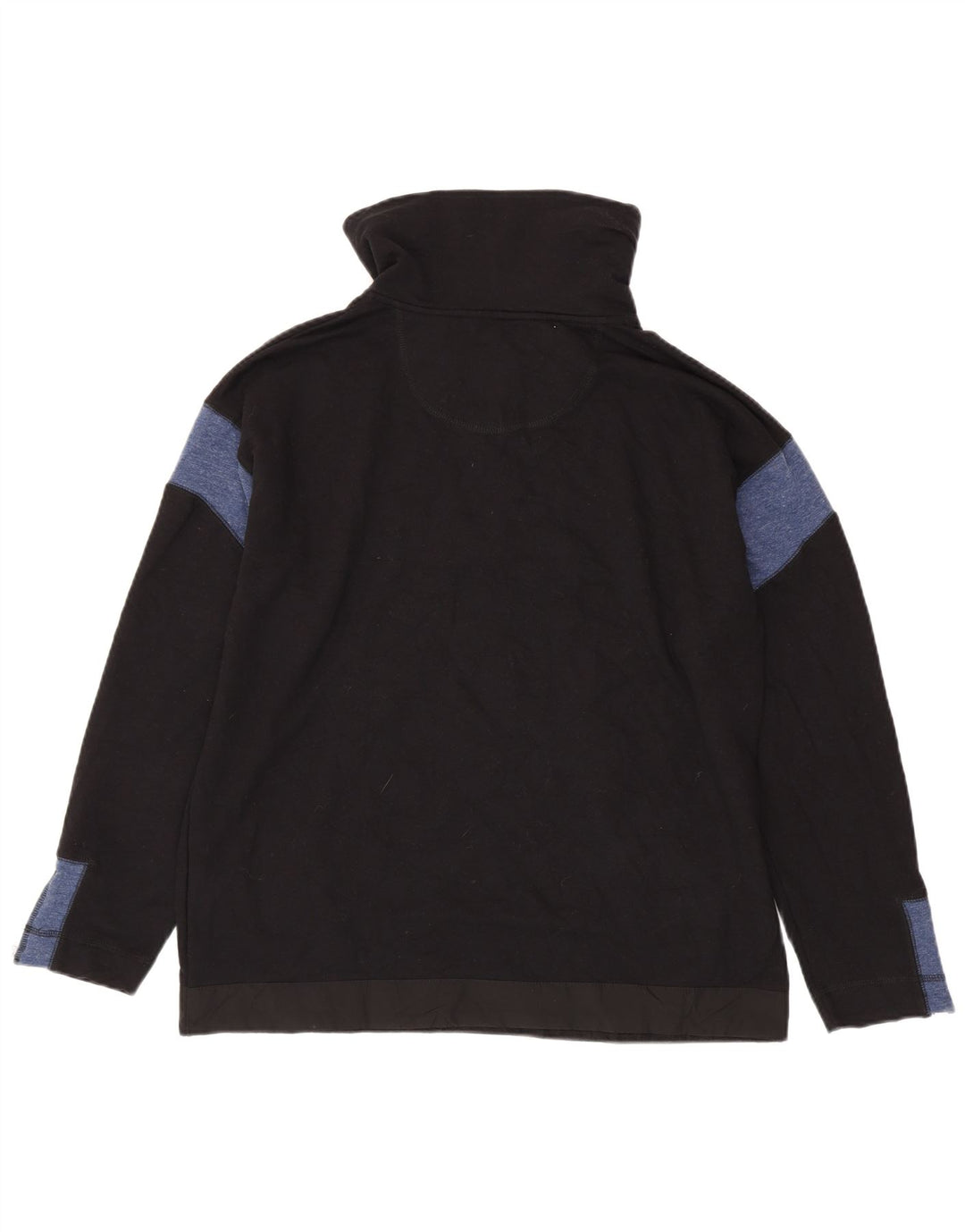 Nautica Sweatshirt med lynlås til mænd Medium Sort Colourblock Bomuld