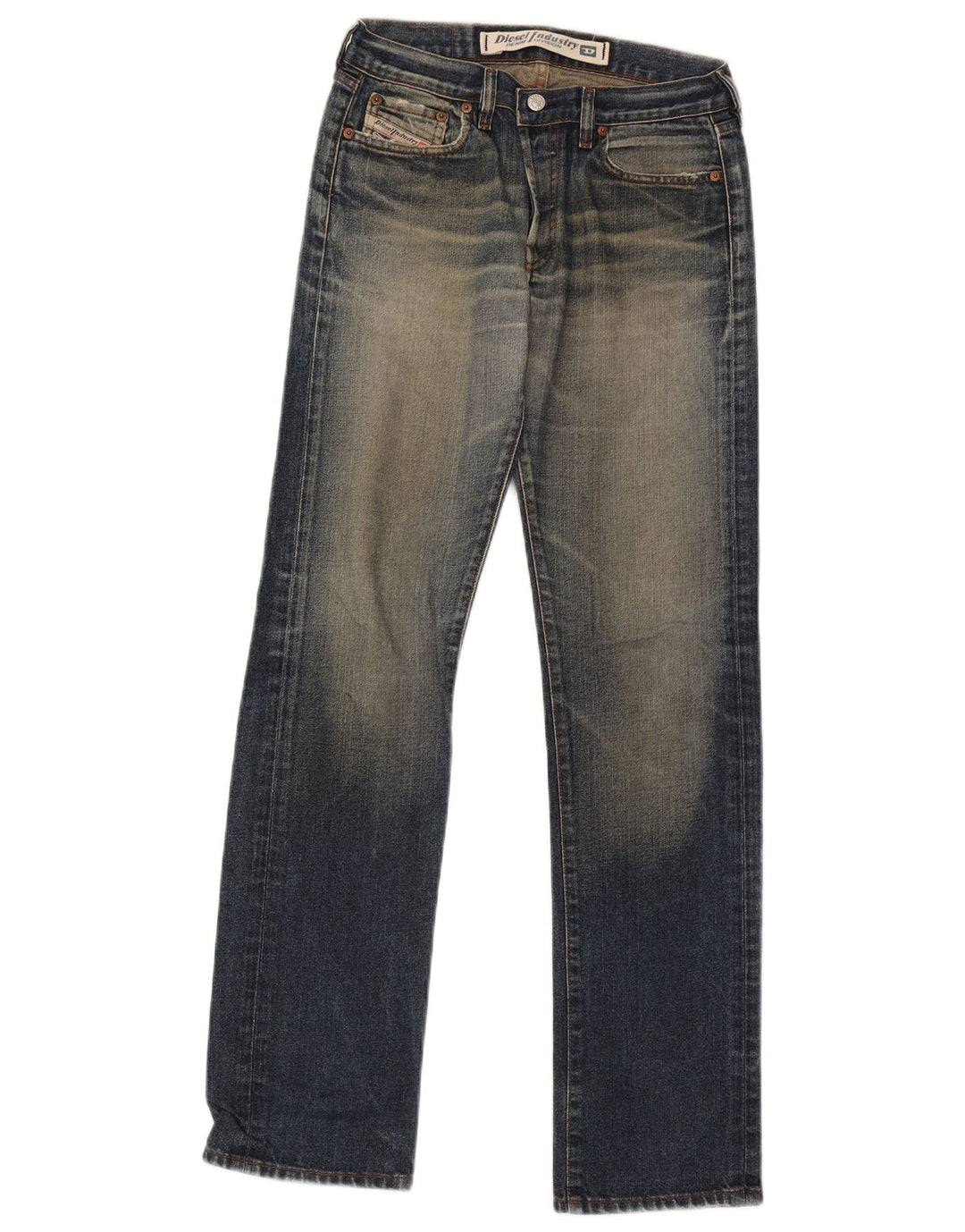 Diesel Dame Straight Jeans W28 L31 Blå Bomuld