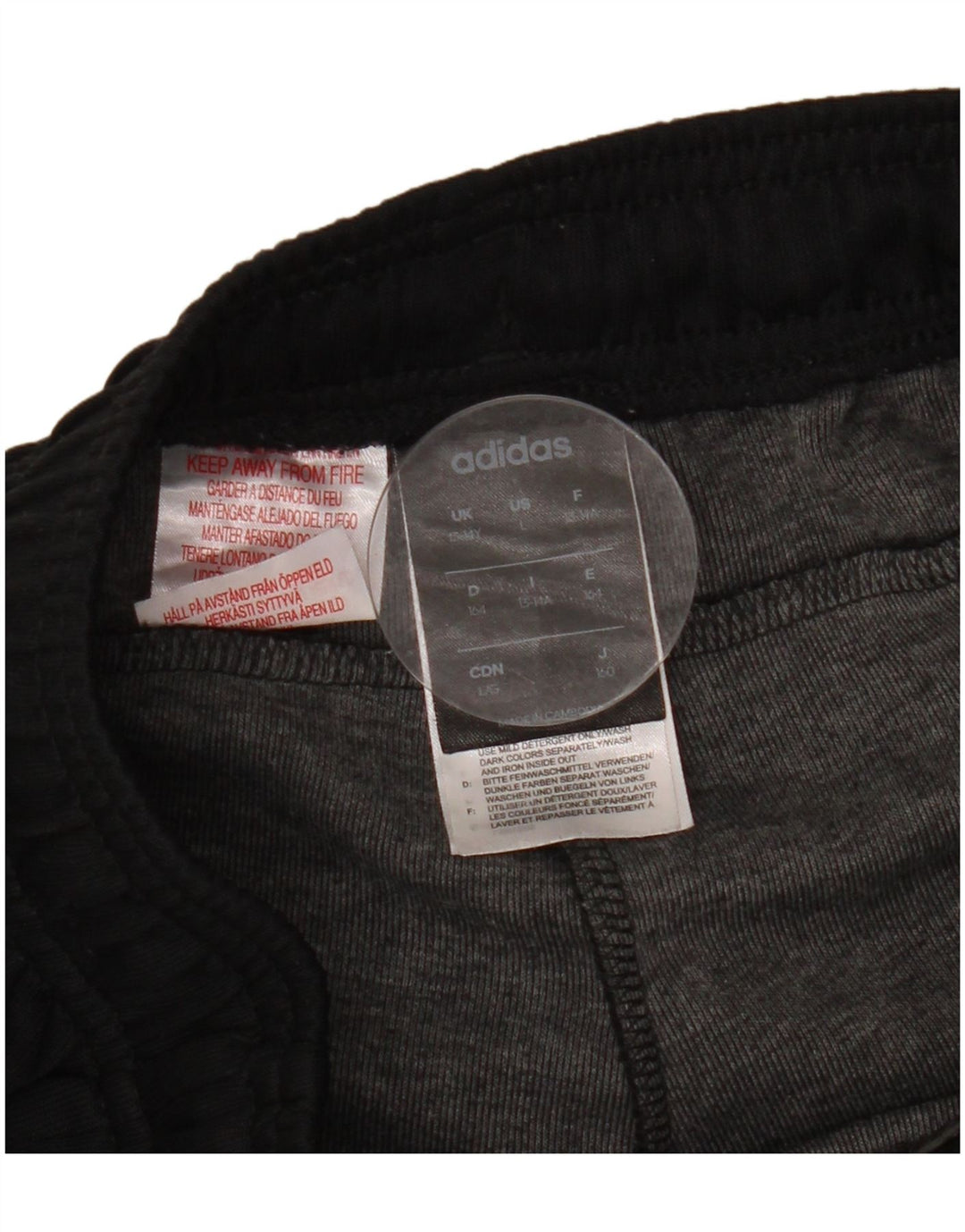 Adidas Drenge Træningsdragt Bukser Joggers 13-14 År Sort Polyester