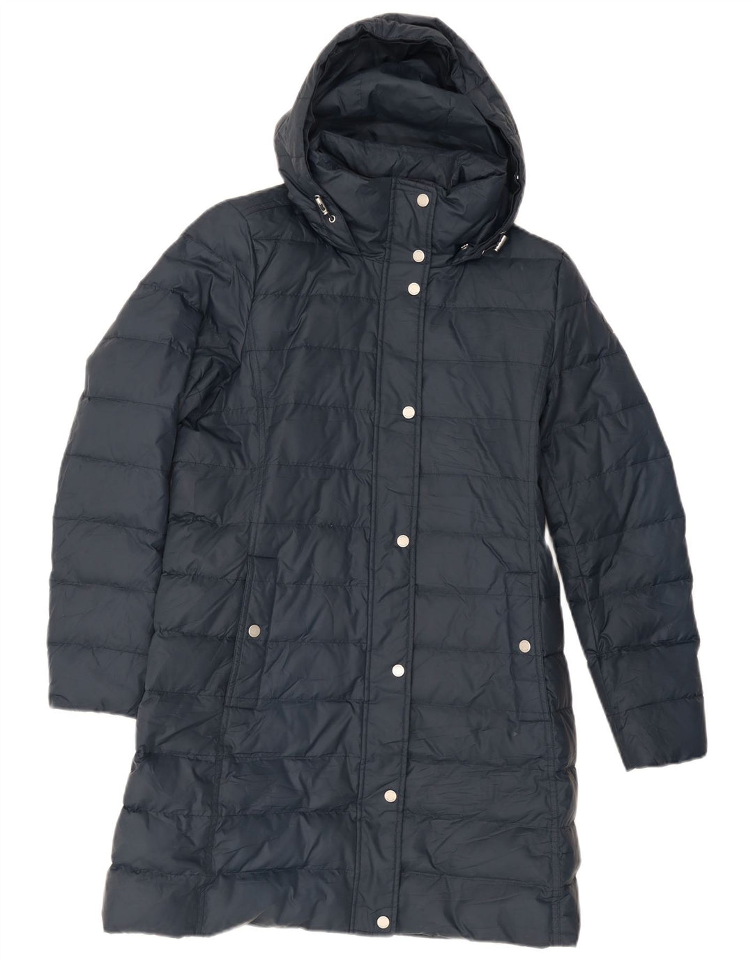 Tommy Hilfiger Dame Hætte Polstret Frakke UK 16 Large Navy Blue Polyester