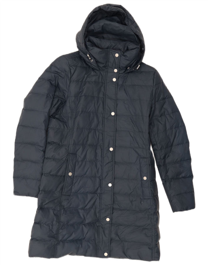 Tommy Hilfiger Dame Hætte Polstret Frakke UK 16 Large Navy Blue Polyester