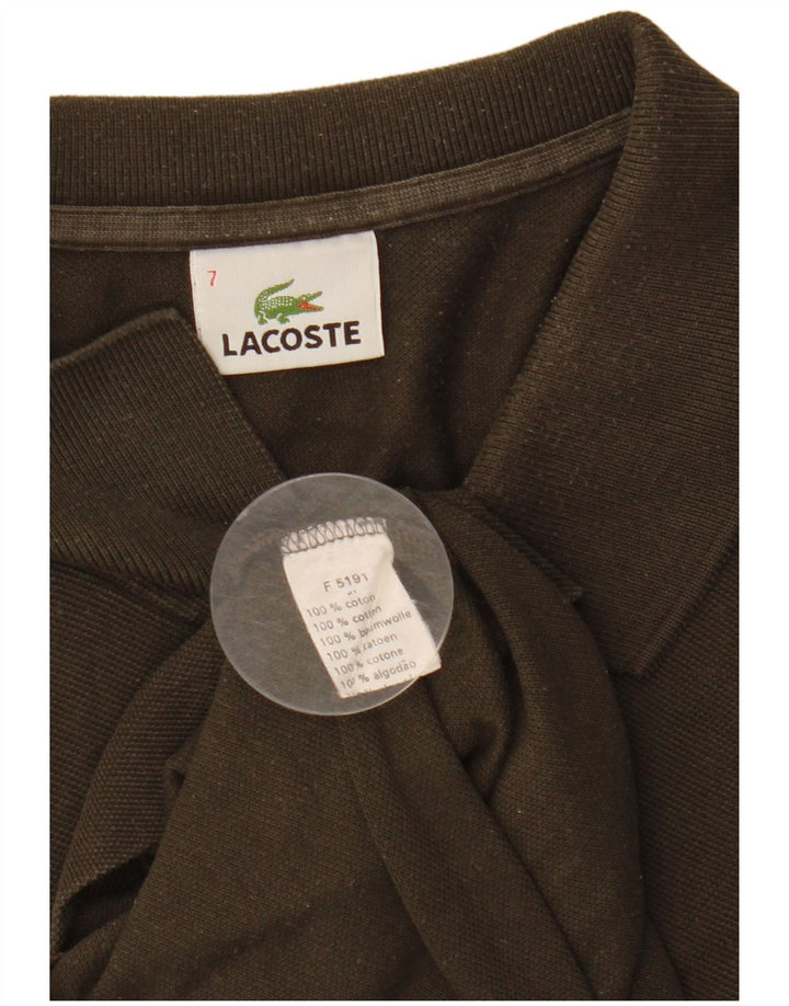 LACOSTE Poloskjorte til mænd str. 7 2XL Khaki Bomuld